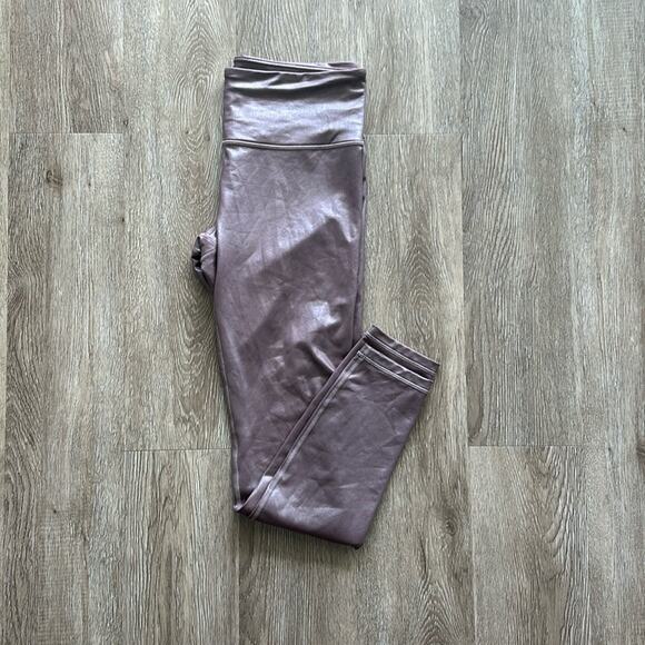 Athleta Cinnamon Brown Elation Shimmer Tight Leggings Size Small Athletic - Picture 1 of 5